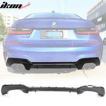 Load image into Gallery viewer, 2019-2022 BMW 330i M-Tech M Sport Matte Black PP Rear Lip Diffuser
