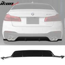 Load image into Gallery viewer, 2017-2020 BMW G30 5 Series 3D Style Glossy Black Rear Bumper Diffuser