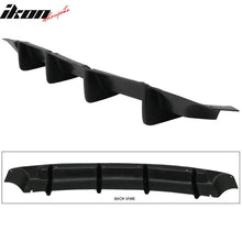 Load image into Gallery viewer, 2006-2010 Dodge Charger 4 Fin Unpainted Black Rear Bumper Diffuser PU