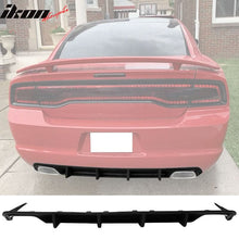 Load image into Gallery viewer, 2011-2014 Dodge Charger 4 Fin Unpainted Black Rear Bumper Diffuser PU