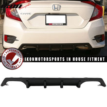 Load image into Gallery viewer, 2016-2020 Honda Civic Sedan Unpainted Black Rear Bumper Diffuser PP