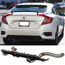 Load image into Gallery viewer, 2016-2021 Honda Civic Rear Bumper Diffuser w/ 4in Exhaust Tips