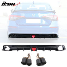 Load image into Gallery viewer, 2022-2023 Honda Civic Sedan 4-Door Rear Bumper Diffuser Lip 3PC PP