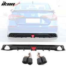 Load image into Gallery viewer, 2022-2023 Honda Civic Sedan 4-Door Rear Bumper Diffuser Lip 3PC PP