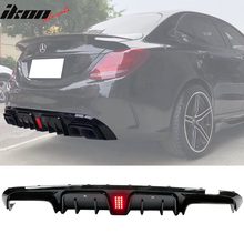 Load image into Gallery viewer, 2015-2018 Benz W205 C-Class C63 AMG Gloss Black Rear Diffuser