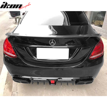 Load image into Gallery viewer, 2015-2018 Benz W205 C-Class C63 AMG Gloss Black Rear Diffuser