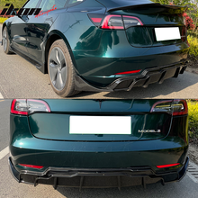Load image into Gallery viewer, 2017-2024 Tesla Model 3 Rear Diffuser with Aprons  IKON Style 3PC