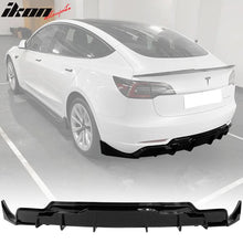 Load image into Gallery viewer, 2017-2024 Tesla Model 3 Rear Diffuser with Aprons  IKON Style 3PC