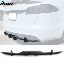 Load image into Gallery viewer, 2021-2024 Tesla Model S Gloss Black V Rear Bumper Lip Carbon Fiber