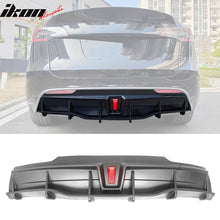 Load image into Gallery viewer, 2020-2024 Tesla Model Y Rear Diffuser IKON Style W/ LED PP