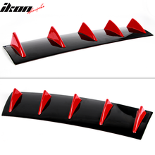 Load image into Gallery viewer, 23" x 6" Universal Rear Bumper Diffuser Lip 5 Shark Fins Under