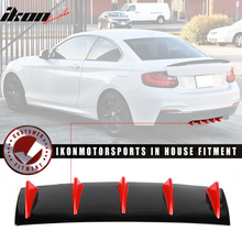 Load image into Gallery viewer, 23" x 6" Universal Rear Bumper Diffuser Lip 5 Shark Fins Under