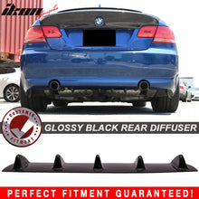 Load image into Gallery viewer, 2006-2013 BMW E90 E91 E92 E93 3 Series Gloss Black Rear Diffuser ABS