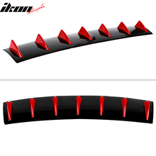 Load image into Gallery viewer, 33" x 6" Universal Rear Bumper Diffuser Lip 7 Shark Fins Under