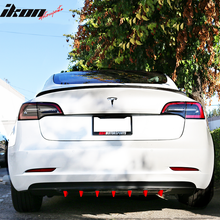 Load image into Gallery viewer, 33" x 6" Universal Rear Bumper Diffuser Lip 7 Shark Fins Under