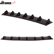 Load image into Gallery viewer, 2011-2016 BMW F10 5 Series 7 Fins Gloss Black Rear Bumper Diffuser ABS
