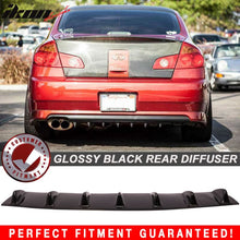 Load image into Gallery viewer, Infiniti G35 M25 M37 Sedan 7Fins Gloss Black Rear Bumper Diffuser ABS