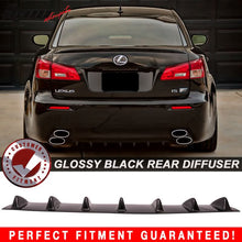 Load image into Gallery viewer, 2006-2013 Lexus IS250 IS350 ISF Gloss Black Rear Bumper Diffuser ABS