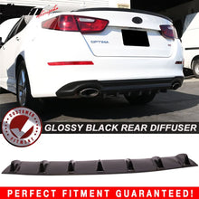 Load image into Gallery viewer, Kia Optima V1 Style 7 Fins Gloss Black Rear Bumper Diffuser ABS