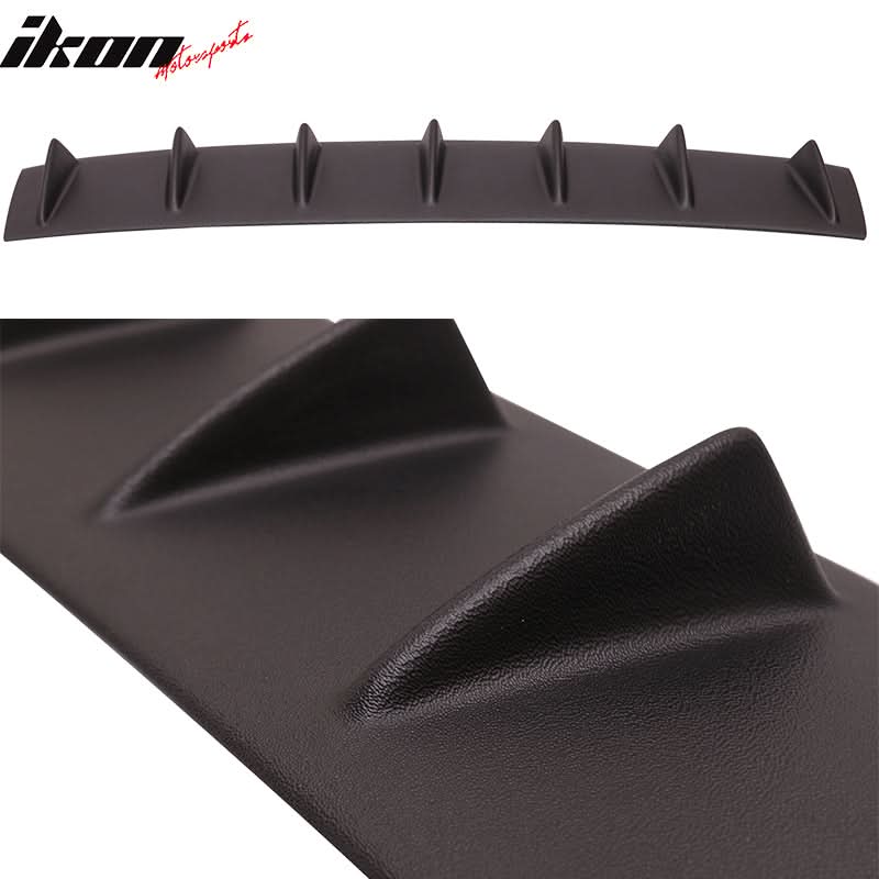 2011-2016 BMW F10 5 Series 7 Fins Matte Black Rear Bumper Diffuser ABS