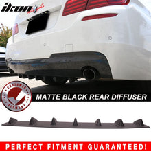 Load image into Gallery viewer, 2011-2016 BMW F10 5 Series 7 Fins Matte Black Rear Bumper Diffuser ABS