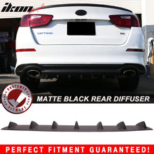Load image into Gallery viewer, Kia Optima V1 Style 7 Fins Matte Black Rear Bumper Diffuser ABS