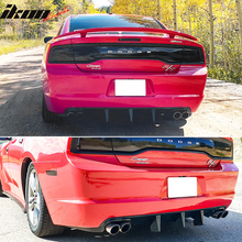 Load image into Gallery viewer, Universal Unpainted Rear Bumper Lip Lower Diffuser Shark Fins ABS 4PC