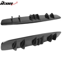 Load image into Gallery viewer, Universal V5 Style Rear Diffuser Shark Fin Kit Unpainted Black ABS