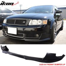 Load image into Gallery viewer, 2002-2005 Audi A4 B6 Euro Style Unpainted Black Front Bumper Lip PU