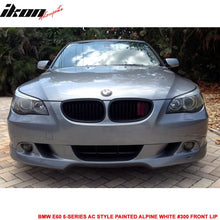 Load image into Gallery viewer, 2004-2007 BMW E60 5-Series Painted #300 Alpine White Front Lip PU