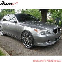 Load image into Gallery viewer, 2004-2007 BMW E60 Painted #A08 Sterling Silver Metallic Front Lip PU