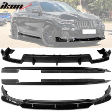 Load image into Gallery viewer, Fits 20-23 G06 X6 M Sport IKON Gloss Black Front Rear Lip Side Skirt