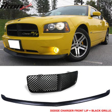 Load image into Gallery viewer, 2006-2010 Dodge Charger OE Style Unpainted Front Bumper Lip + Grill PU