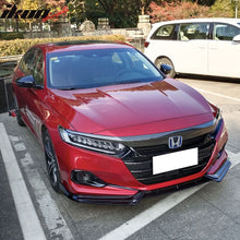 Load image into Gallery viewer, 2021-2022 Honda Accord IKON V1 Style Front Bumper Lip Spoiler 3PCS PP