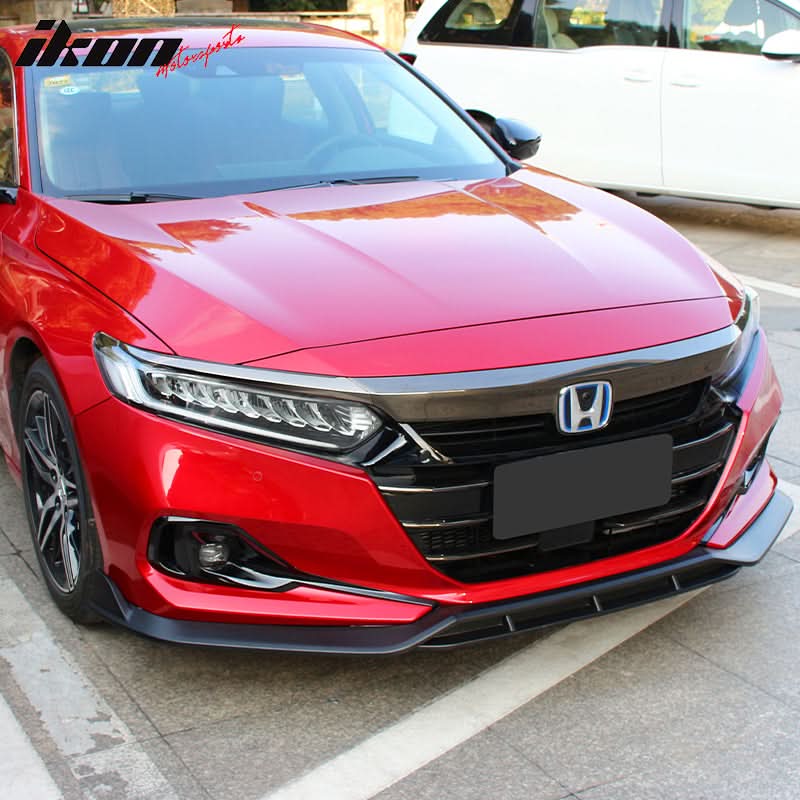 2021-2022 Honda Accord IKON V2 Style Front Bumper Lip Spoiler 4PCS PP