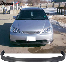Load image into Gallery viewer, 2001-2003 Honda Civic Type-R Style Unpainted Black Front Bumper Lip PU