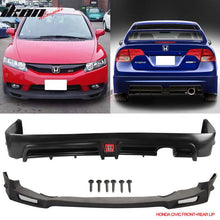 Load image into Gallery viewer, 2009-2011 Honda Civic Mugen Front Rear Lip PU PP 3RD LED Brake Lamp