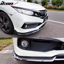 Load image into Gallery viewer, 2019-2021 Honda Civic IKON Style Front Bumper Lip Splitter Spolier PU