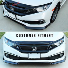 Load image into Gallery viewer, 2019-2021 Honda Civic IKON V2 Style Front Bumper Lip Chin Spolier PU