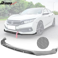 Load image into Gallery viewer, 2019-2021 Honda Civic IKON V3 Style Front Bumper Lip Chin Spoiler 2PC
