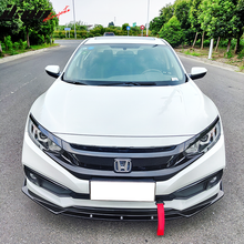 Load image into Gallery viewer, 2019-2021 Honda Civic IKON V3 Style Front Bumper Lip Chin Spoiler 2PC