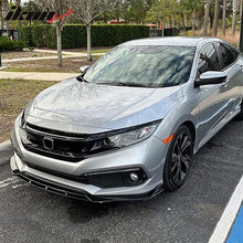 Load image into Gallery viewer, 2019-2021 Honda Civic IKON V3 Style Front Bumper Lip Chin Spoiler 2PC