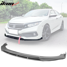Load image into Gallery viewer, 2019-2021 Honda Civic IKON V3 Style Front Bumper Lip Chin Spoiler 2PC