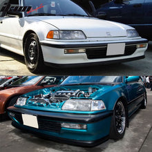 Load image into Gallery viewer, 1990-1991 Honda Civic OEM Style Unpainted Black Front Bumper Lip PU