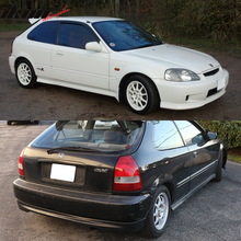 Load image into Gallery viewer, Fits 96-98 Honda Civic 3Dr T-R Front + Rear Bumper Lip + Window Visors