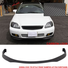 Load image into Gallery viewer, 1999-2000 Honda Civic TR Unpainted Black CF Style Front Bumper Lip PU