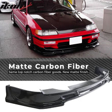 Load image into Gallery viewer, 1988-1990 Honda CRX Type S Matte Carbon Fiber Front Bumper Lip Spoiler