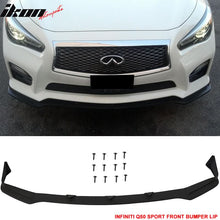 Load image into Gallery viewer, 2014-2017 Infiniti Q50 Q50S Sport Model Painted Front Bumper Lip ABS