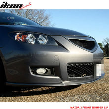 Load image into Gallery viewer, 2007-2009 Mazda 3 Type-K Black Front Bumper Lip Splitter PU Sedan