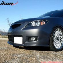 Load image into Gallery viewer, 2007-2009 Mazda 3 Type-K Black Front Bumper Lip Splitter PU Sedan